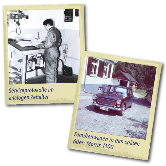 Bruno und Vreni Kaufmann starten mit der Markenvertretung Morris Mini in die Selbständigkeit. Am Standort Romanshornerstrasse in ­Wittenbach betreiben sie ihre erste Werkstatt.